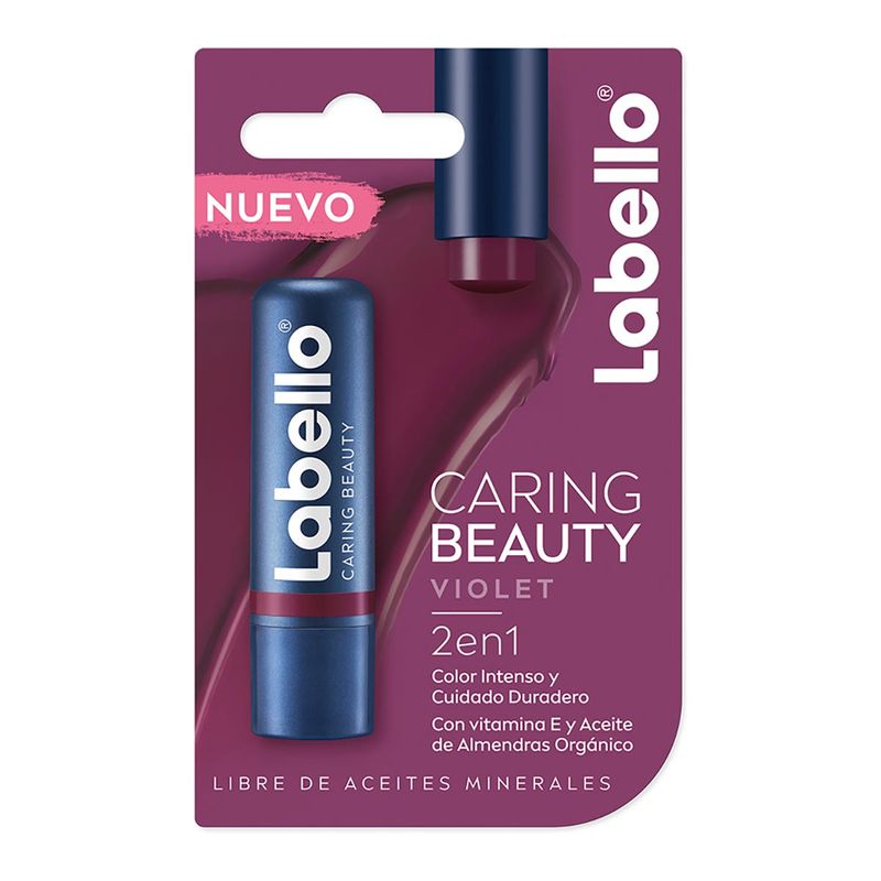 LABELLO CARING BEAUTY VIOLET 2en1 Blister c/1 Pza 4.8 G.