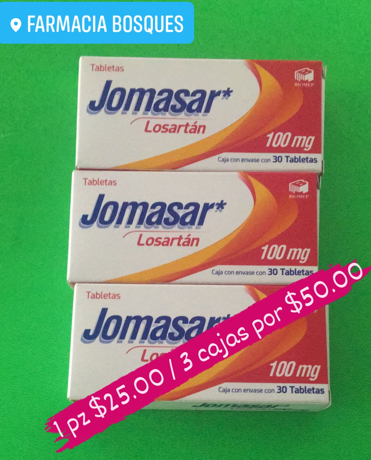 JOMASAR c/30 TABS. 50 MG.