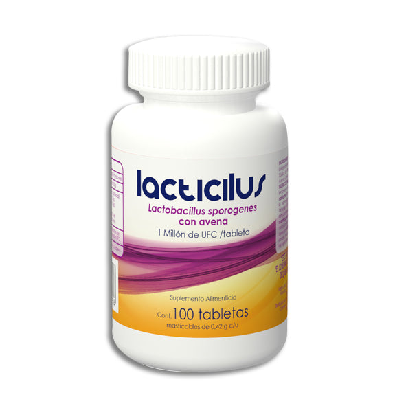 LACTICILUS c/100 TABS. Masticables 0.42 G.