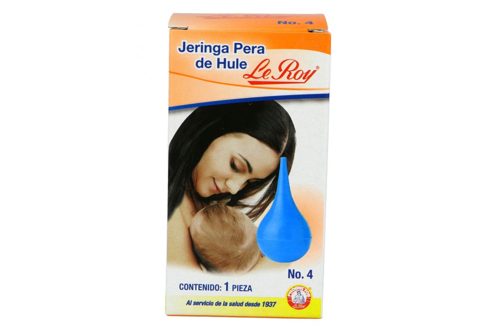 JERINGA PERA de HULE (Le Roy) No.4 Caja c/1 Pza.