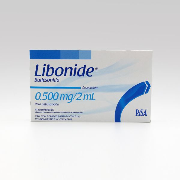 LIBONIDE SUSP. p/Nebn. c/5 FCO. AMP. 0.500 MG/2 ML. y 5 Jeringas.