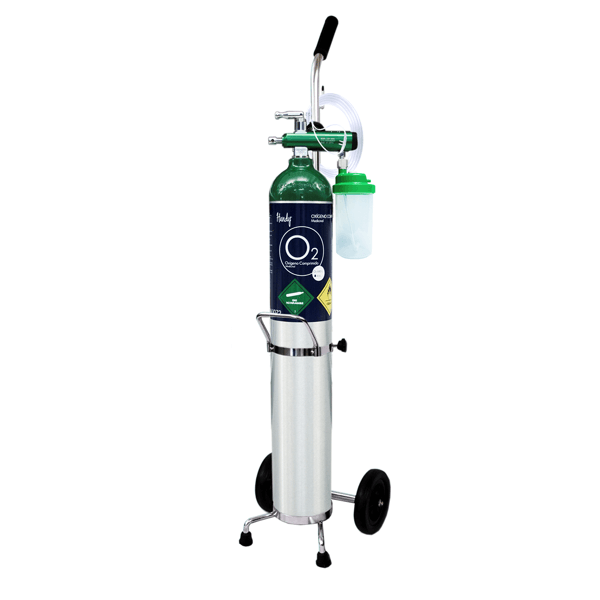 KIT CILINDRO DE OXÍGENO (Handy) 4.6 L. c/CARRO TRANSPR. Cap. O2: 680 L.