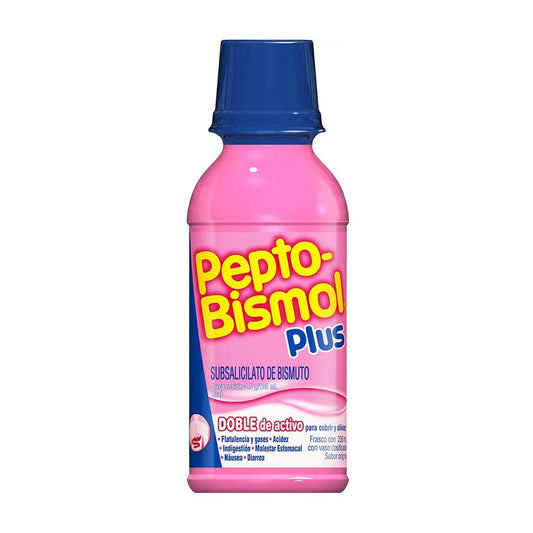 PEPTO-BISMOL PLUS SUSP. Fco. 236 ML. 3.5 G/100 ML.