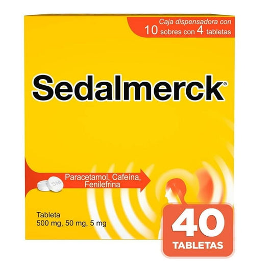 SEDALMERCK c/10 TABS. 500/50/5 MG.