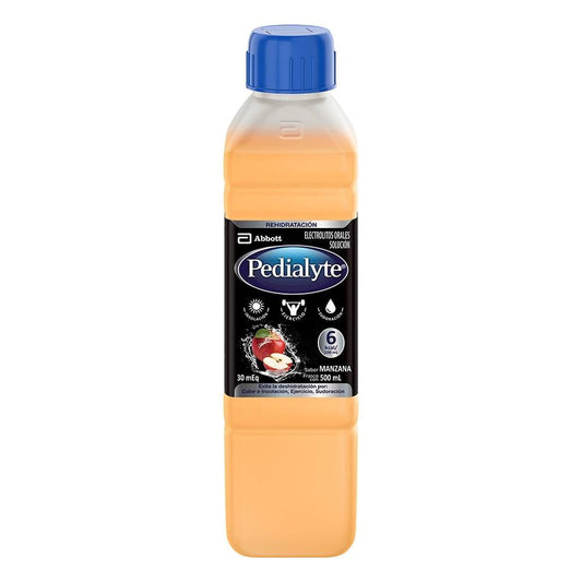 PEDIALYTE 30 mEq SOLUCIÓN SABOR MANZANA Fco. 500 ML.