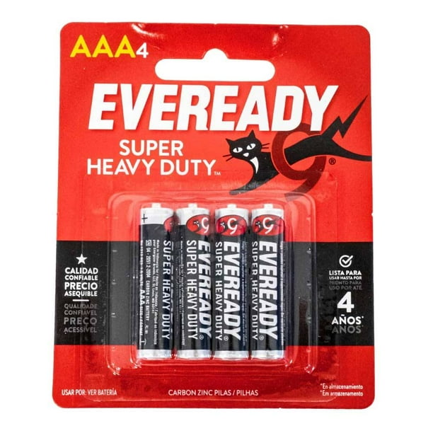 EVEREADY SUPER HEAVY DUTY "AAA" Blister c/4 Pzs.