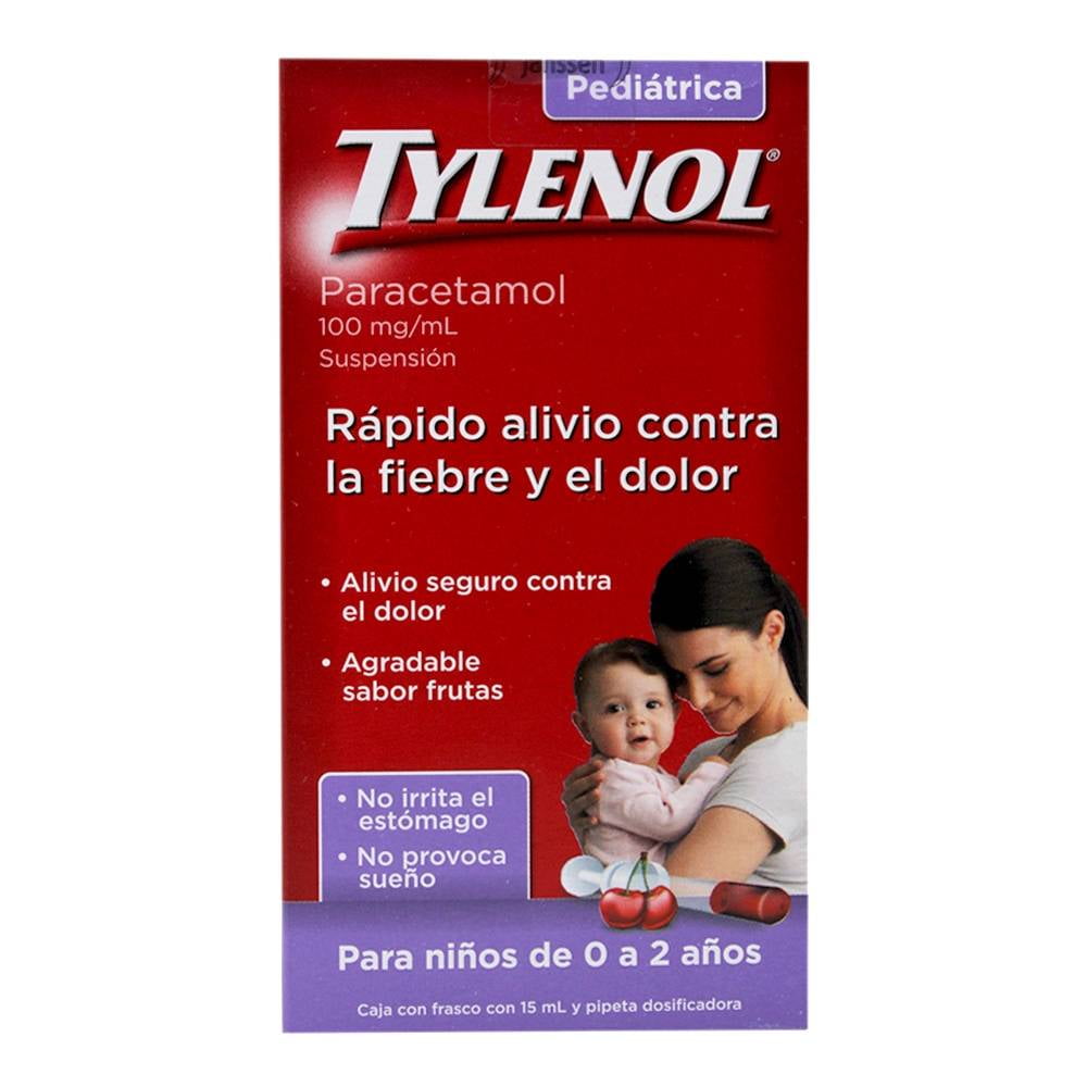 TYLENOL SUSP. Pediátrico (0-2 años) Fco. 15 ML. 100 MG/1 ML.