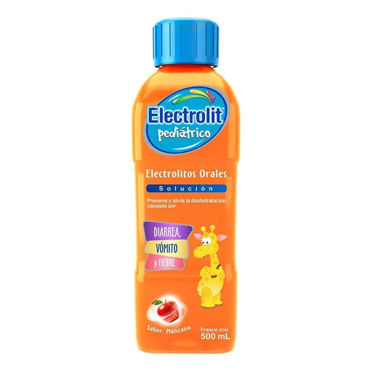 ELECTROLIT Pediátrico Suero Rehidratante SABOR MANZANA 500 ML.