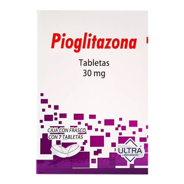 PIOGLITAZONA (Ultra) c/7 TABS. 30 MG.