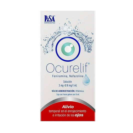 OCURELIF SOL. Oftálmica Fco. Gotero 15 ML. 3-0.16 MG/1 ML.