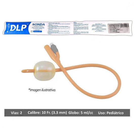 SONDA FOLEY de LATEX (DLP) 2V/GLB 5/Cal. 10 Fr. c/1 Pza.