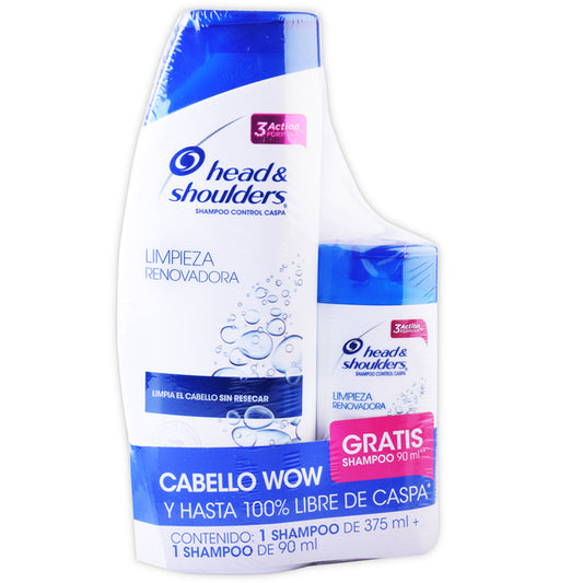 HEAD&SHOULDERS Limpieza Renovadora SHAMPOO Fco. 375 ML.