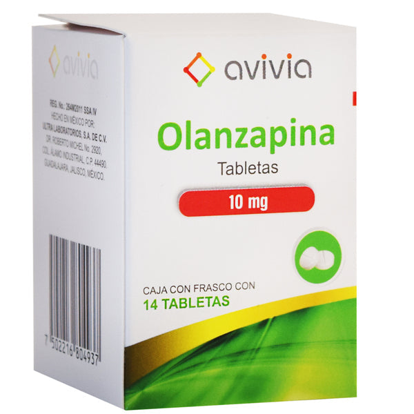 OLANZAPINA (Avivia) c/14 TABS. 10 MG.