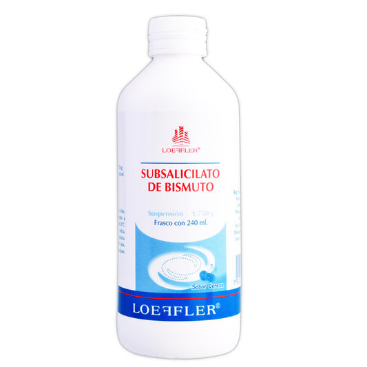 SUBSALICILATO DE BISMUTO (Loeffler) SUSP. Fco. 240 ML. 1.750 G/100 ML.