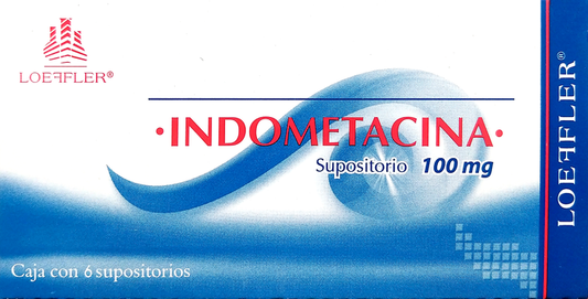 INDOMETACINA (Loeffler) c/6 SUPOSITORIOS 100 MG.