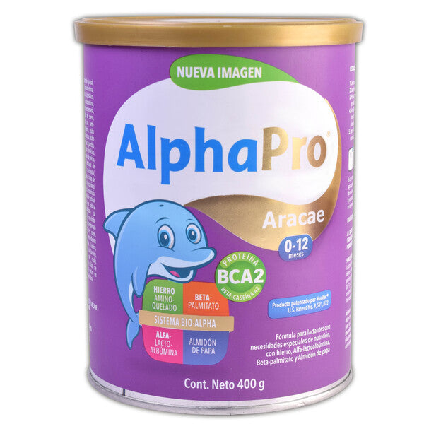 ALPHAPRO ARACAE (0-12 Meses) LECHE en POLVO Lata c/400 G.