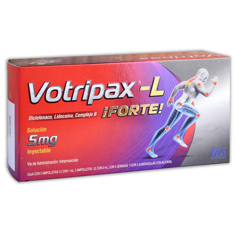 VOTRIPAX-L Sol. Iny. c/3 Dosis 1 MG/3 ML. y 3 Jeringas.