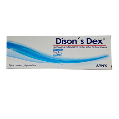 DISON¥S DEX Susp. Iny. c/1 AMPTA. 5-2 MG/1 ML. y Jeringa.