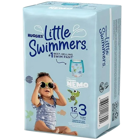 HUGGIES LITTLE SWIMMERS CHICO 7-12 Kg. Exhib. c/5 x 3 Pzs.