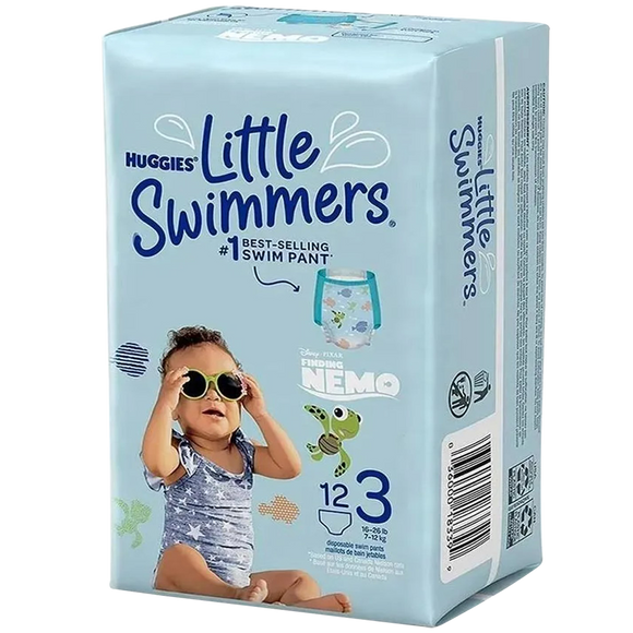 HUGGIES LITTLE SWIMMERS CHICO 7-12 Kg. Exhib. c/5 x 3 Pzs.