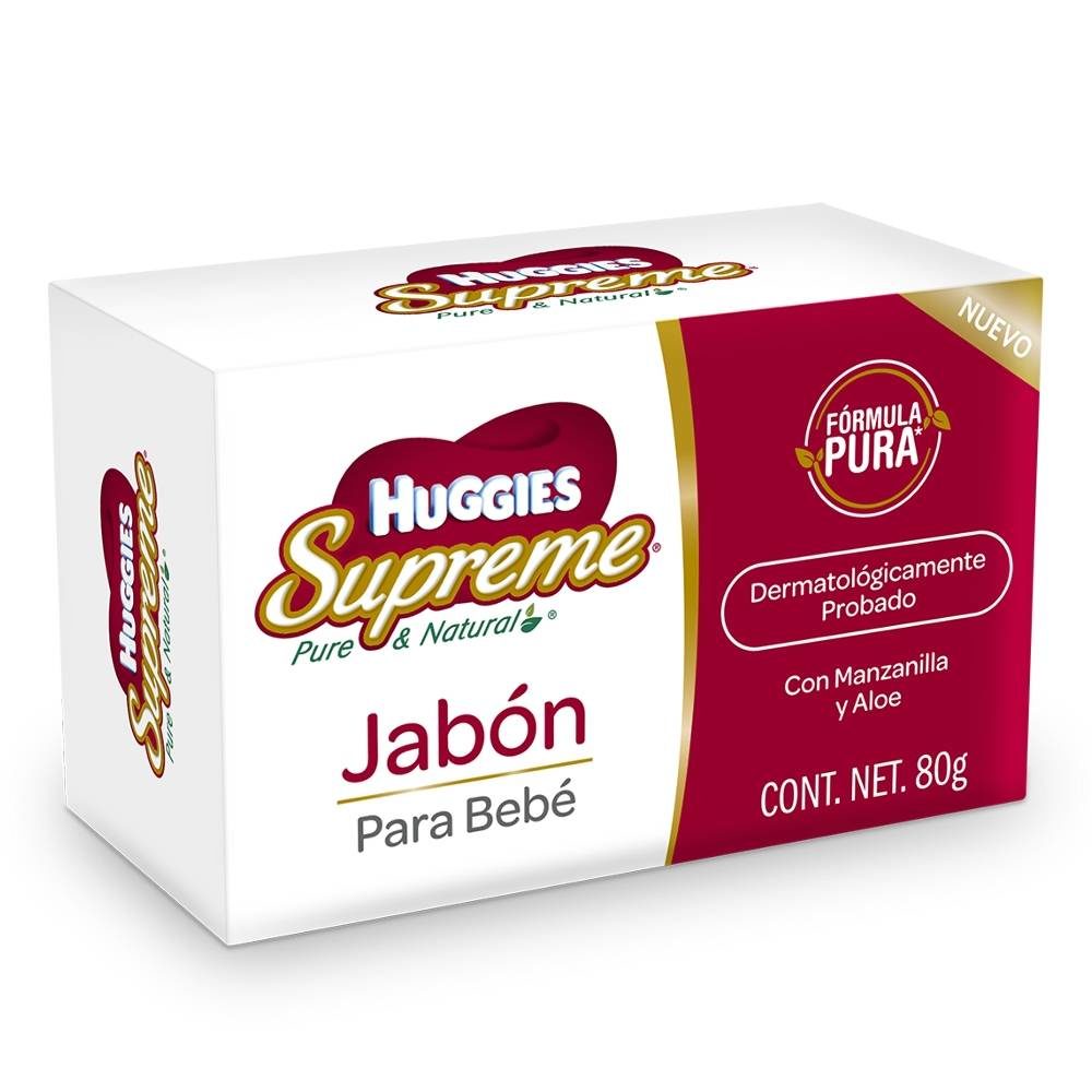 HUGGIES SUPREME Jabón p/Bebé 80 G.