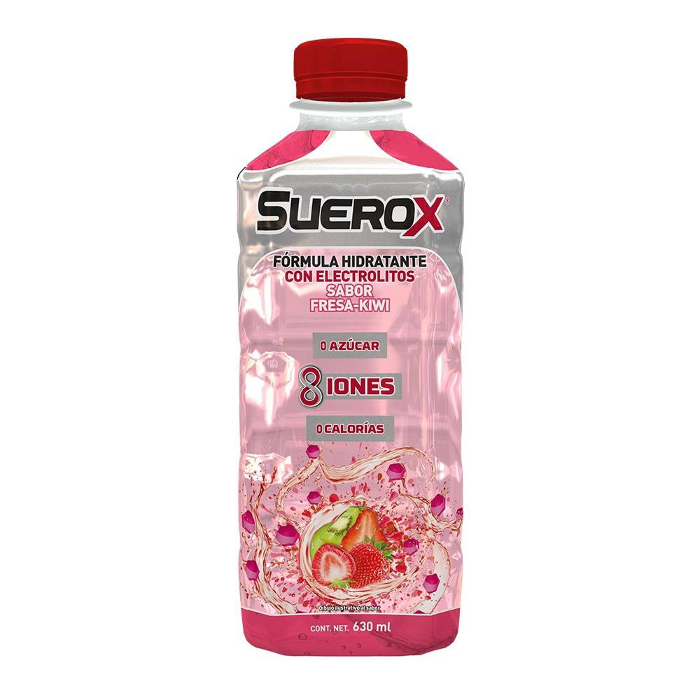 SUEROX 8 IONES Bebida Hidratante SABOR FRESA 630 ML.