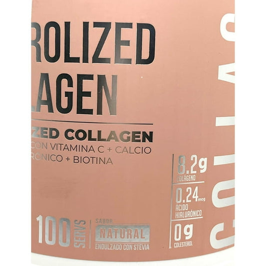 COLÁGENO HIDROLIZADO/VITAMINA C/CALCIO/AC HIALURÓNICO/BIOTINA (AMZ) Bote 500 G.