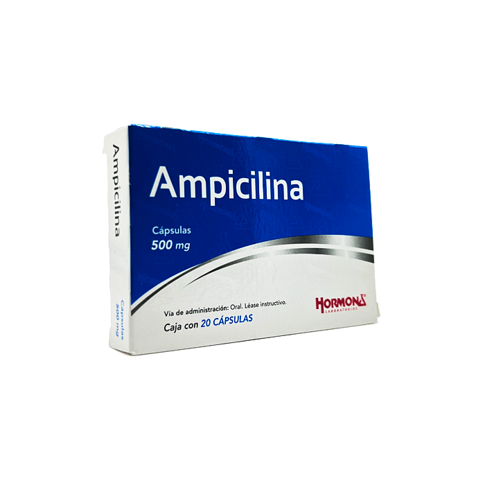 AMPICILINA (Hormona) c/20 CAPS. 500 MG.