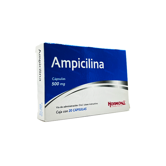 AMPICILINA (Hormona) c/20 CAPS. 500 MG.