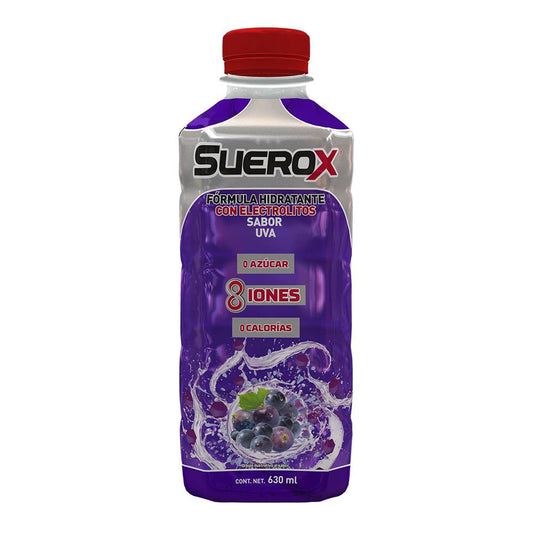 SUEROX 8 IONES Bebida Hidratante SABOR UVA 630 ML.