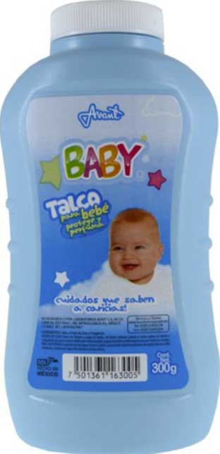 TALCO para BEBE "Baby" AZUL Fco. 300 G.