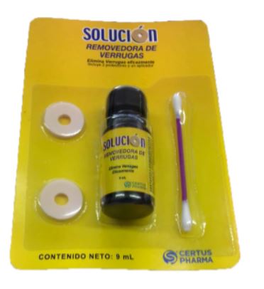 SOLUCIÓN REMOVEDORA DE VERRUGAS Fco. c/9 ML.