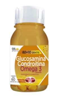 GLUCOSAMINA, CONDROITINA y OMEGA 3 (Gelpharma) c/60+10 CAPS. 1.5 G.