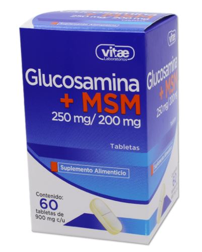 GLUCOSAMINA+MSM c/60 TABS. 250/200 MG.