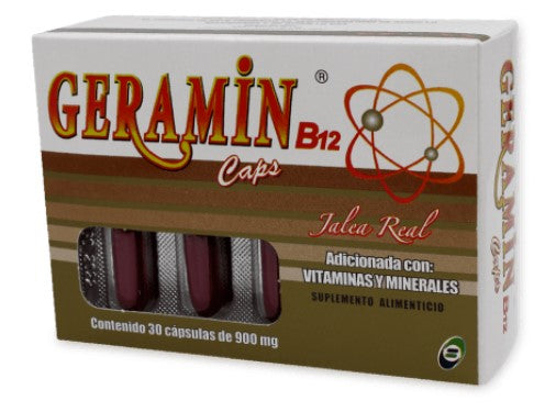 GERAMIN B-12 Cja. c/30 CAPS. 900 MG.