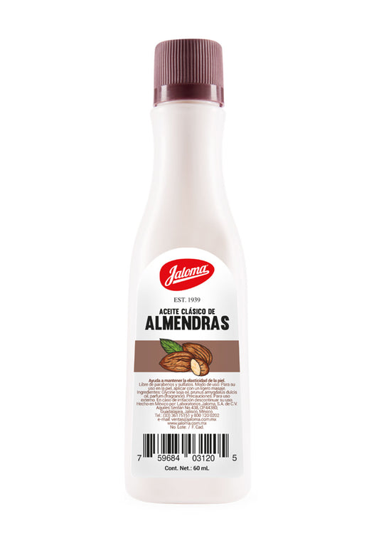 ACEITE de ALMENDRAS Clásico (Jaloma) Fco. 60 ML.