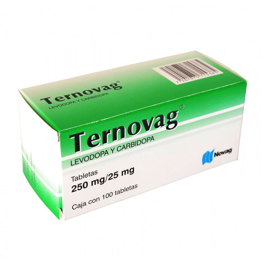 TERNOVAG c/100 TABS. 250/25 MG.