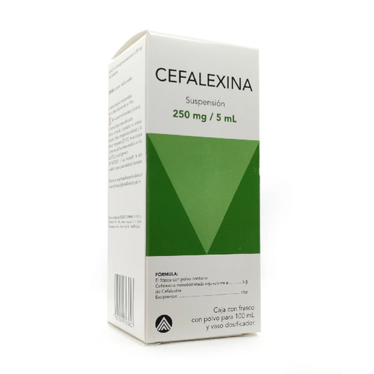 CEFALEXINA (Medigen) SUSP. Fco. 100 ML. 250 MG/5 ML.