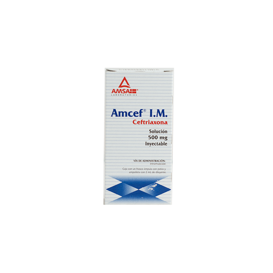 AMCEF I.M. Sol. Iny. c/1 FCO. AMP. 500 MG/2 ML.