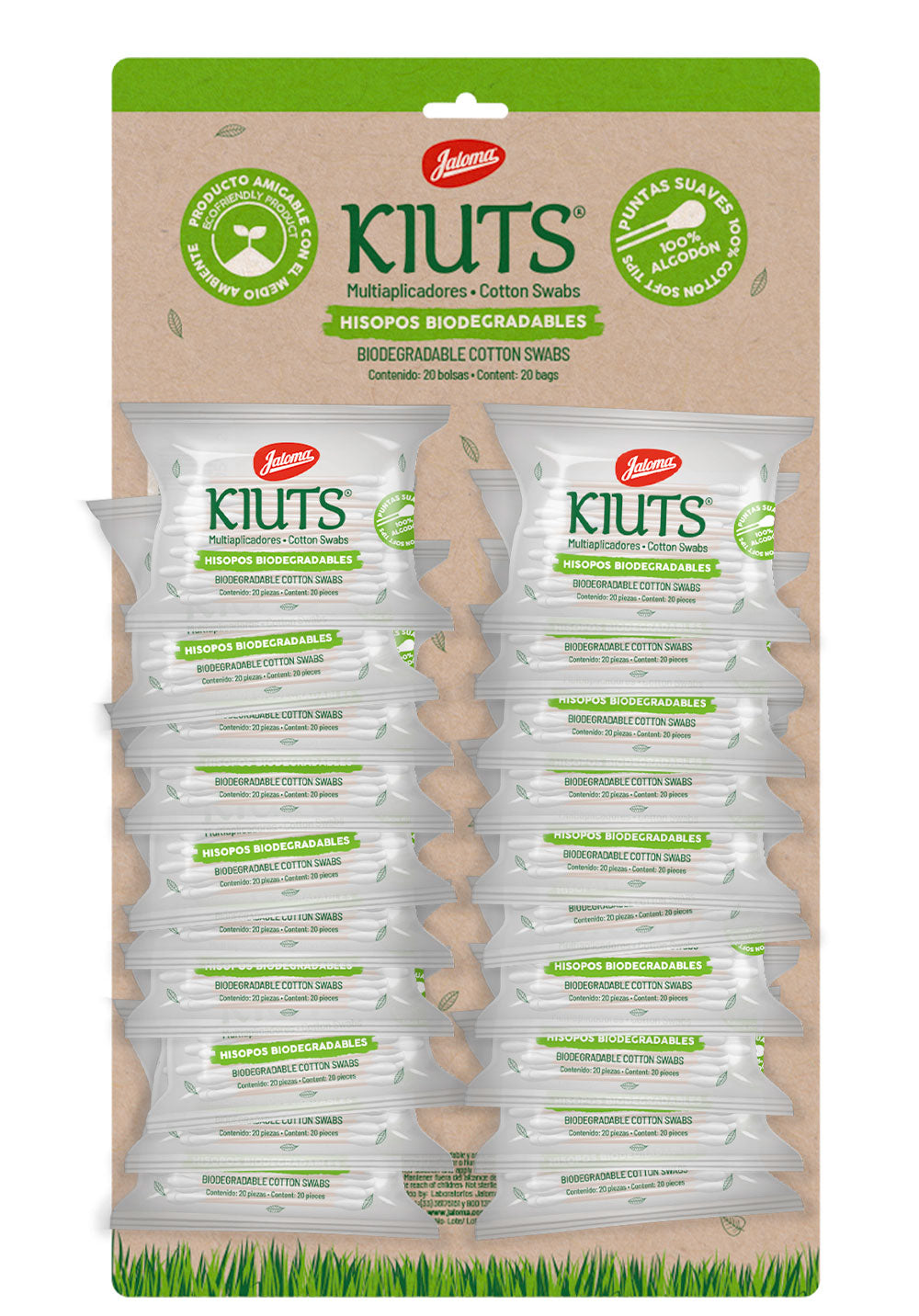 KIUTS MULTIAPLICADORES BIODEGRADABLES Cartera 20x20 Pzs.