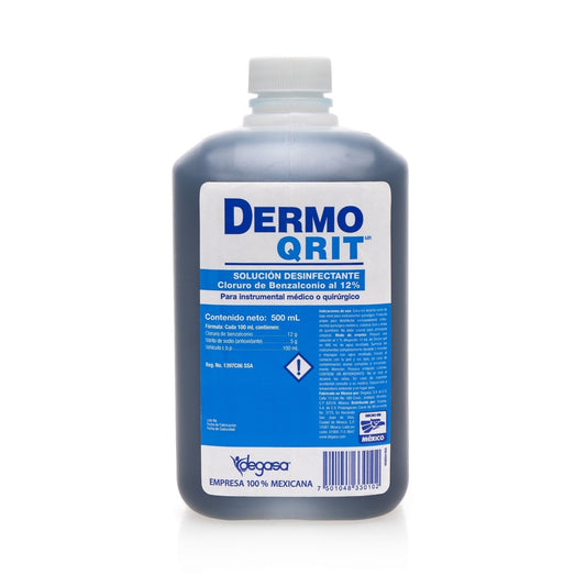 DERMO-QRIT Solución Desinfectante al 12% Envase c/500 ML.