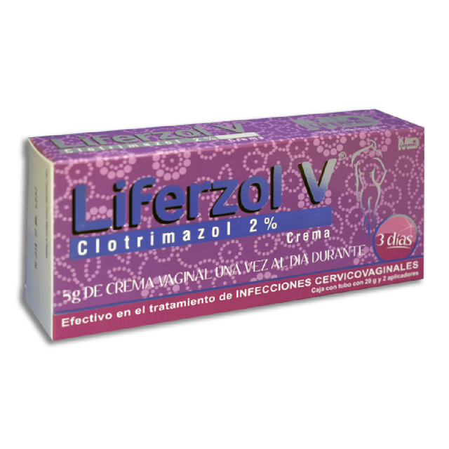 LIFERZOL-V CREMA VAGINAL 2% TUBO c/20 G. y 3 Aplics.