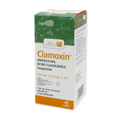 CLAMOXIN SUSP. Fco. 60 ML. 250-62.50 MG/5 ML.