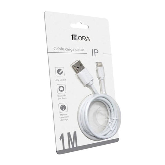 CABLE Mod. CAB238 Eda. USB 2.0 / Sda. iPhone 2.1A / 1.0 Mts. Col. Blanco.