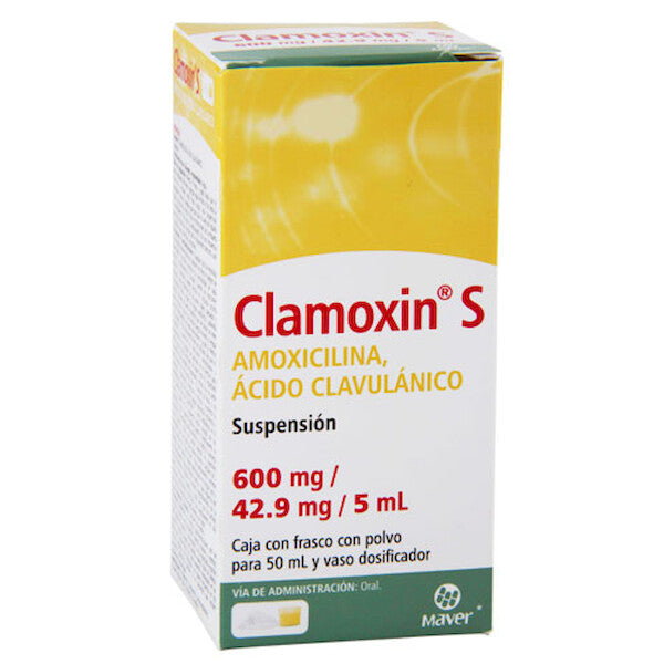 CLAMOXIN-S SUSP. Fco. 50 ML. 600-42.90 MG/5 ML.