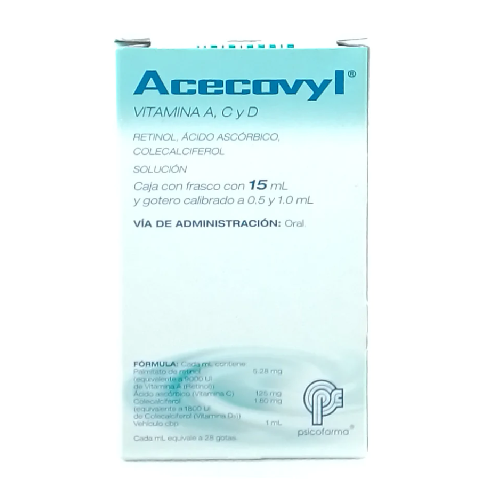 ACECOVYL SOL. Fco. y Gotero 15 ML. 9000ui-125mg-1800ui/1 ML.