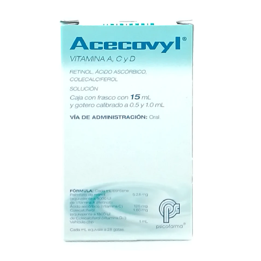 ACECOVYL SOL. Fco. y Gotero 15 ML. 9000ui-125mg-1800ui/1 ML.