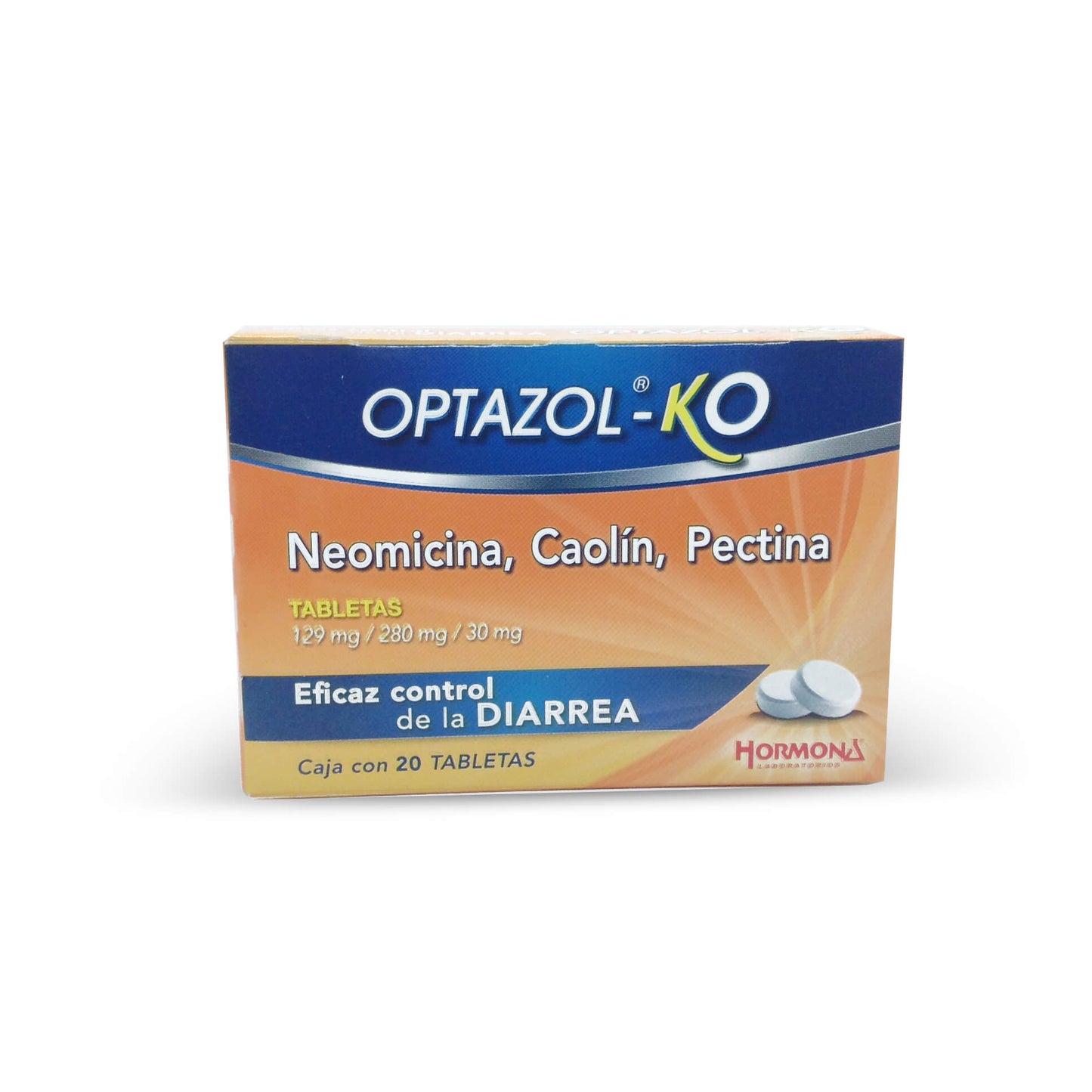 OPTAZOL-KO c/20 TABS. 129/280/30 MG.