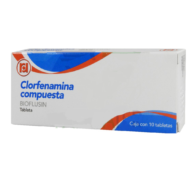 CLORFENAMINA COMPUESTA (Randall) c/10 TABS. 500/25/5/4 MG.