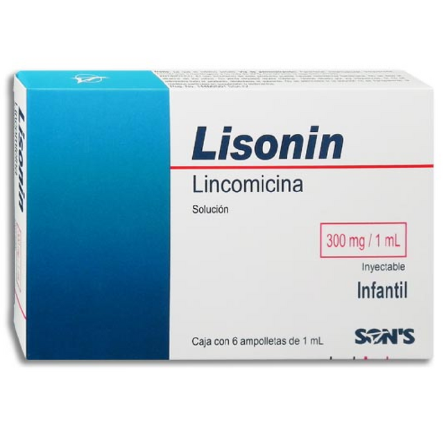 LISONIN Sol. Iny. Infantil c/6 AMPTAS. 300 MG/1 ML.